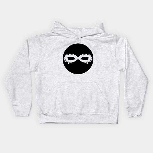 Black Masque Kids Hoodie by Thedustyphoenix